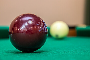 Red billiard ball