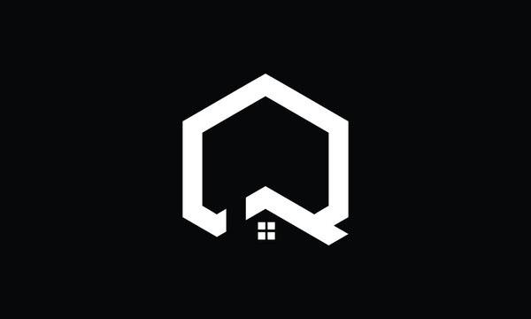 Initial Letter Q with Real Estate Logo Design