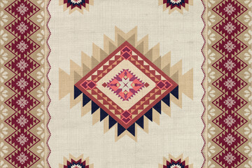 American ethnic native pattern. Geometric ethnic seamless pattern traditional. American, Mexican style. Design for background, wallpaper, illustration, fabric, clothing, carpet, textile, batik, embroi
