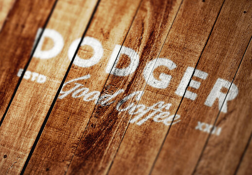 Wood Paint Logo Mockup Template Texture Paper Branding Brand Identity Effect