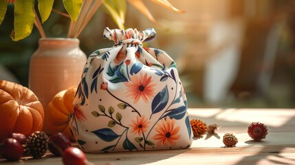 Small bag featuring a floral pattern