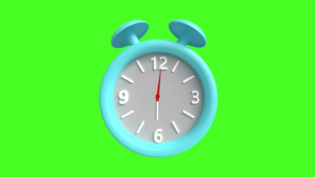 3D Rendering of ringing alarm clock animation.
