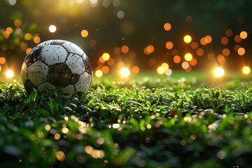 Fototapeta premium Goal post for playing football 