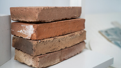Brick samples. Sale of building materials. 