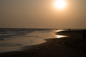 Myanmar Kaladan River view on a sunny spring day