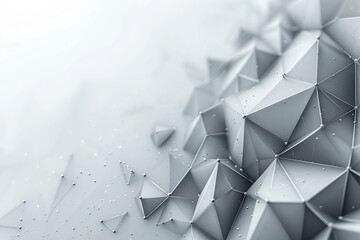 Abstract geometric background with grey triangles. Technology network