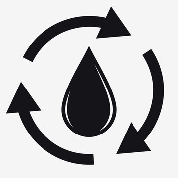 Drop Sign. Water, Oil or Other Liquid Droplet Silhouette. Drinking Water - Symbol. Vector Printable Sign