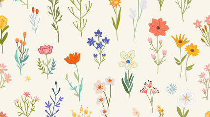 Fototapeta na wymiar Spring Flowers Background