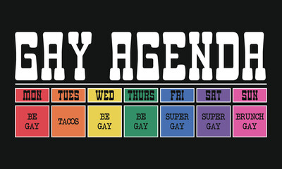 Pride LGBTQ Gay Typography Vector T-shirt Design - obrazy, fototapety, plakaty