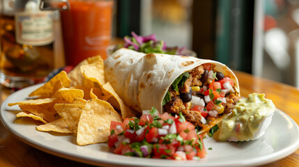 High-Resolution Digital Image of a Burrito, Vibrant and Appetizing