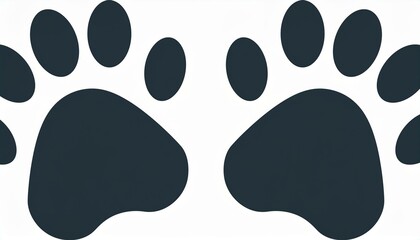 paw print icon on white background