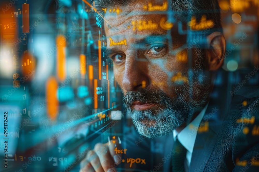 Poster a close-up view emphasizing the interaction between human and advanced tech interface, highlighting 