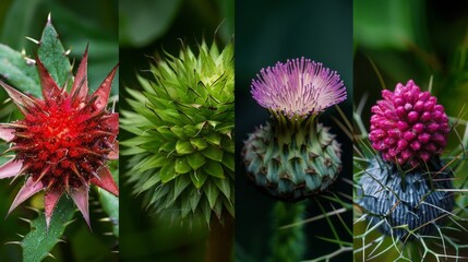Cactus plant with red flower