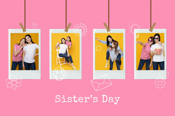 Beautiful design for concept of Sisters day