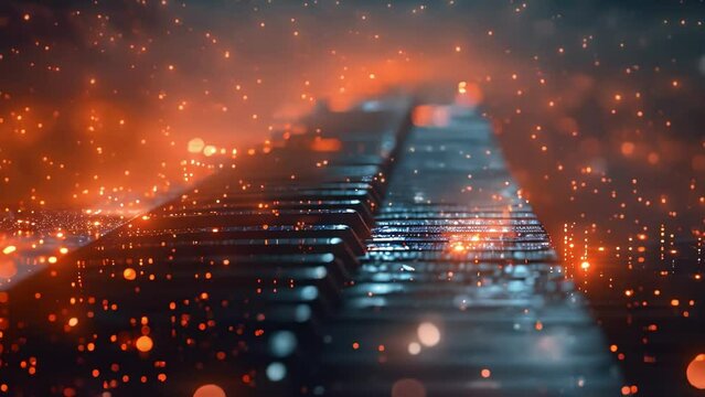 Quantum Cybersecurity Melody: The Future in Code. Concept Quantum Computing, Cybersecurity, Future Technology, Data Encryption, Digital Innovation