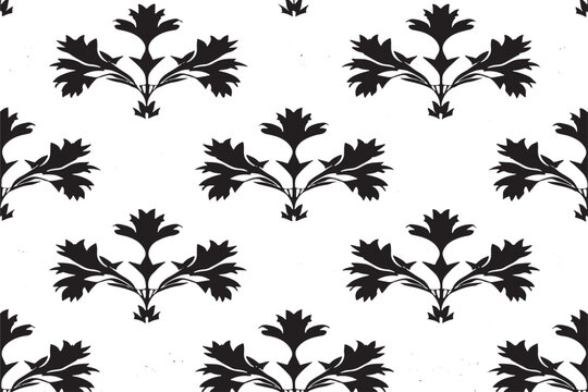 black and white seamless pattern vector image for background or texture, EPS 10