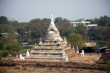 Myanmar Ava temples on a sunny spring day