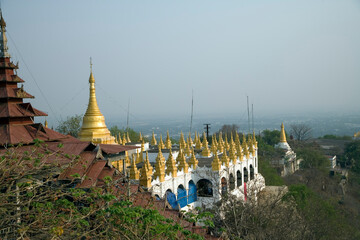 Myanmar Ava temples on a sunny spring day