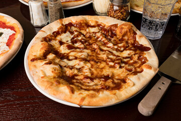 BBQ chicken pizza