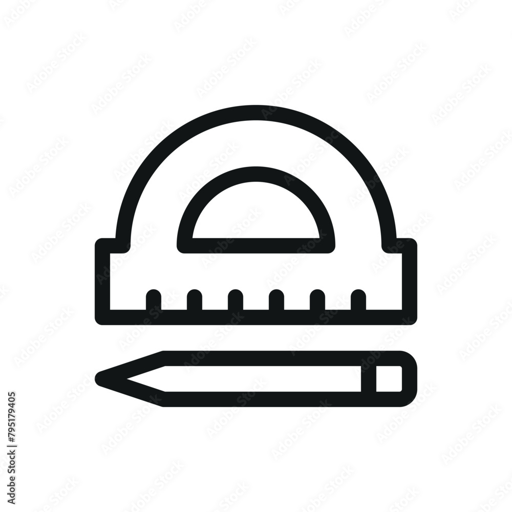 Poster architecture tools isolated icon, drafting tools vector symbol with editable stroke