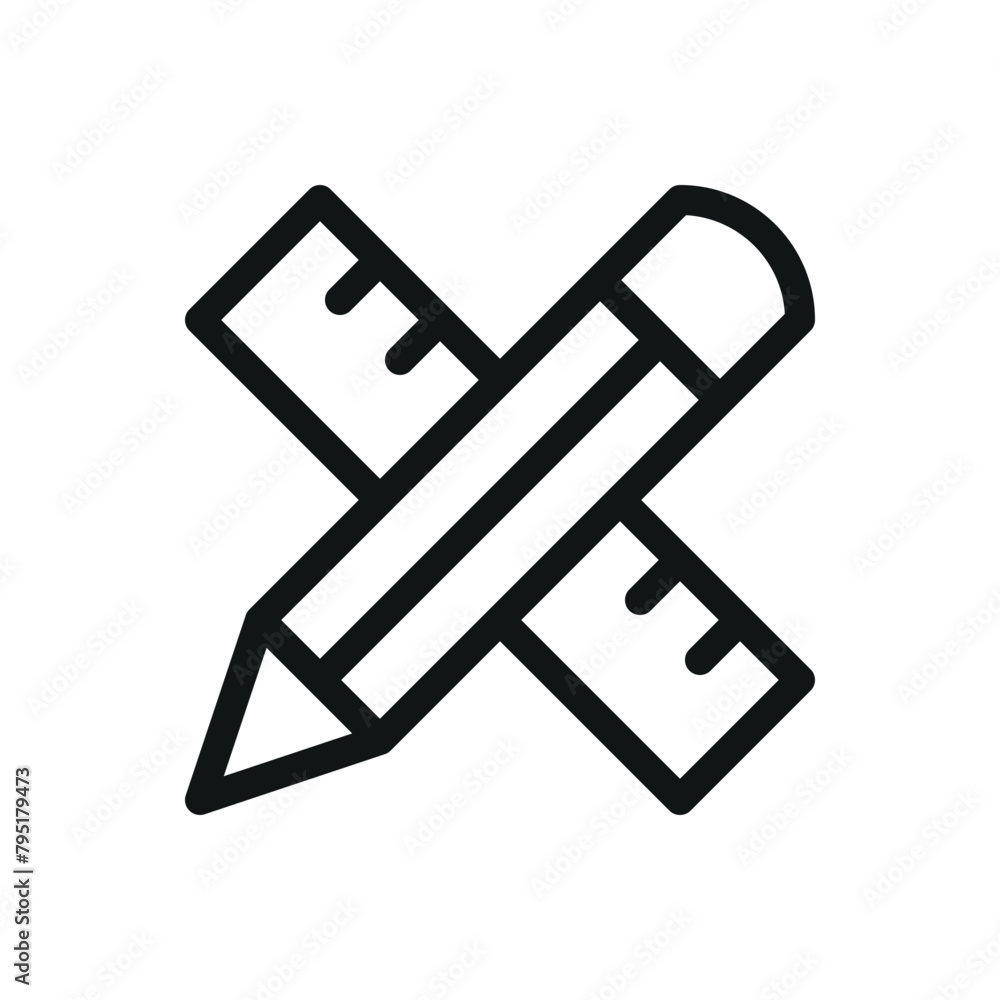 Poster design isolated icon, drafting vector symbol with editable stroke