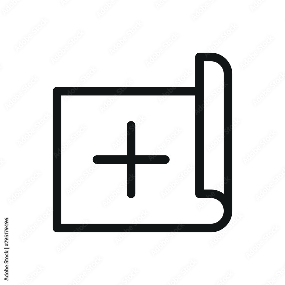 Poster add blueprint isolated icon, create project plan vector symbol with editable stroke