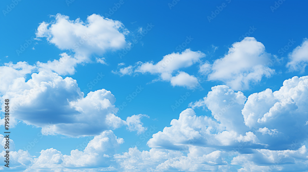 Canvas Prints blue sky with white cloud background. white cloud with blue sky background.