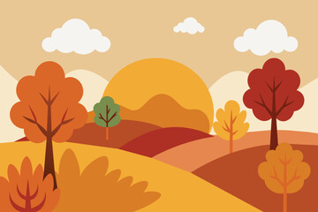 Fototapeta na wymiar Background design with autumn theme vector design