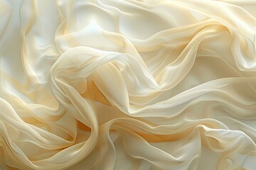 Obraz premium A white fabric with a pattern of a wave. The fabric is very soft and smooth