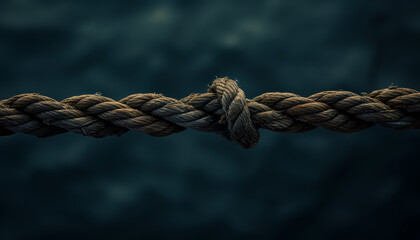 A rope is tied in a knot