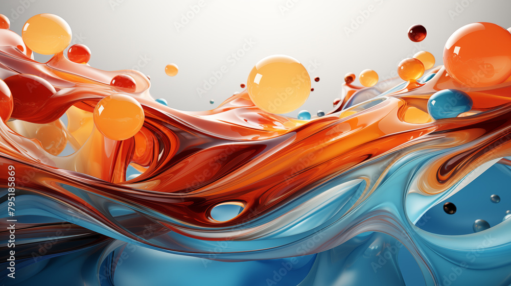 Fototapete Fluid movements in Textured Backgrounds evoke a sense of calm. Bubbles interspersed throughout these Textured Backgrounds capture light and shadow. Textured Backgrounds merge nature with art.