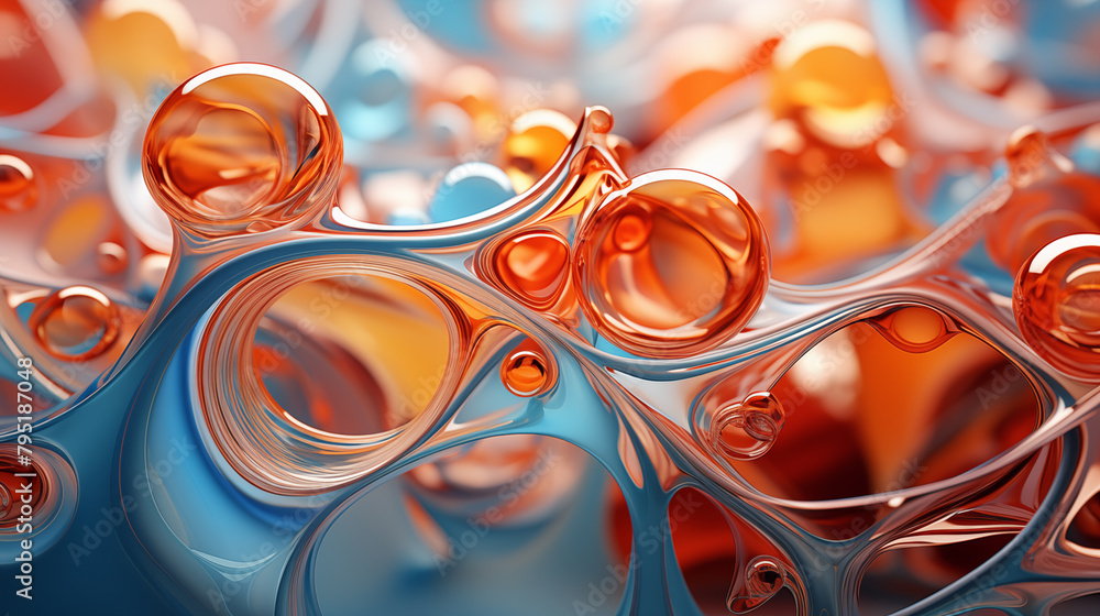 Fototapete textured backgrounds feature mesmerizing fluid dynamics. bubbles in textured backgrounds offer a gli
