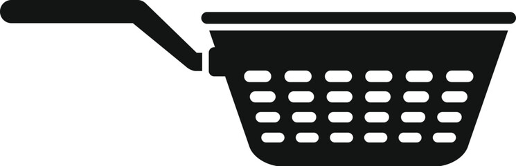 Cook colander icon simple vector. Drain metal tool. Cooking sieve bowl