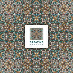 luxury colorful embroidery seamless pattern with abstract tiles fabric textile style