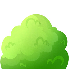 Obraz premium Green bushes. Volumetric garden plants. Bushes for landscape design of the backyard. Plants for park