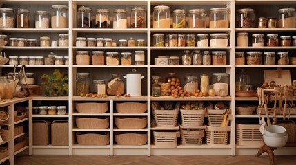 chic kitchen pantry organization and Storage.