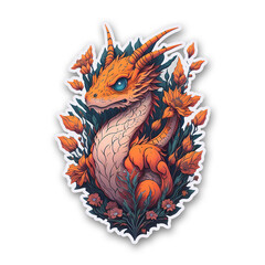 dragon sticker with transparent background