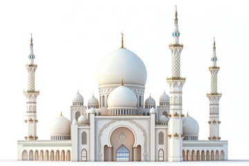 Obraz premium 3d illustration ramadan architecture building dome.