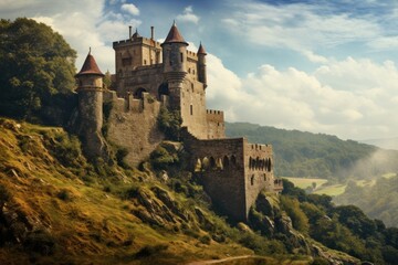 Stone castle architecture building fortification