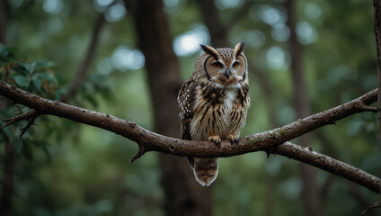 owl sitting on branch