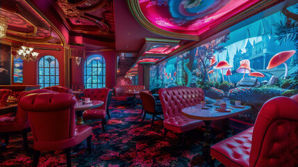 Obraz premium restaurant market table