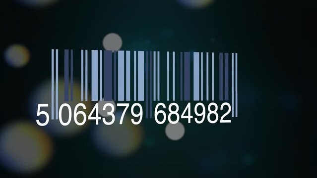 Tracking Bar Code Identification Sticker Label Barcodes Number Motion Graphic