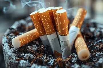 image of no tobacco cigarettes  - obrazy, fototapety, plakaty