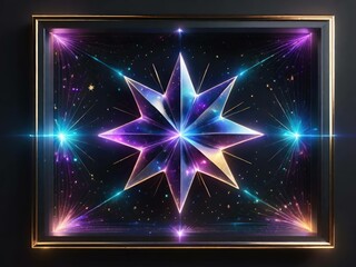 Framed star shape illustration.