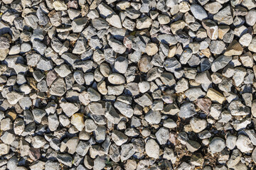 Coarse gravel on a gravel path as a floor covering in Wellenburg near Augsburg