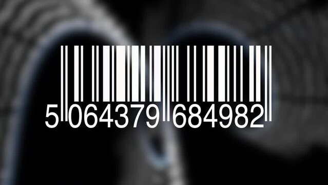 Tracking Bar Code Identification Sticker Label Barcodes Number Motion Graphic