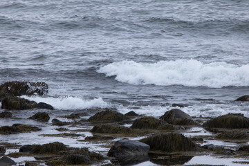 Obraz premium Ocean waves near the shore