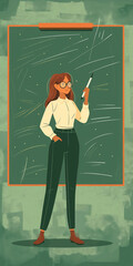 Occupation Teacher as Career Equality Vector illustration