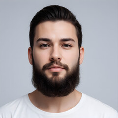 Fototapeta premium Sharp Beard with Neat Hair