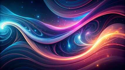 Ethereal Curves, Abstract Background in Flow